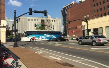 Nashville Intersection and a Charter Bus