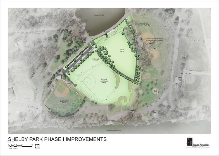 Rendering of Shelby Park Phase 1 improvements
