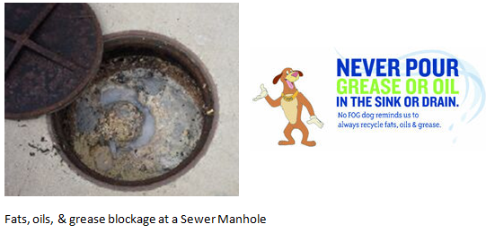 Never Pour Grease Into a Drain + Dog Icon