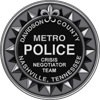 Black and White image of Metro Police patch