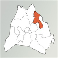 county map with Madison community highlighted