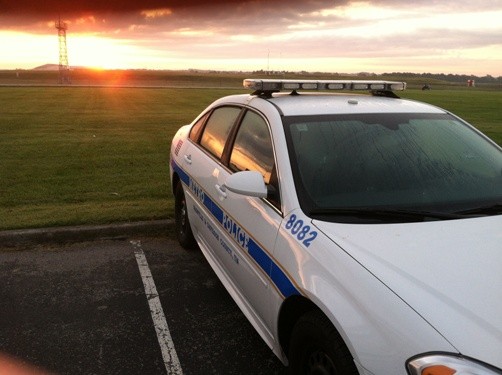 Police Car in a Sunrise