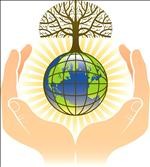 two hands holding the earth