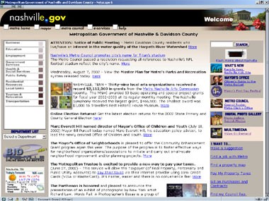 Nashville.gov 2001