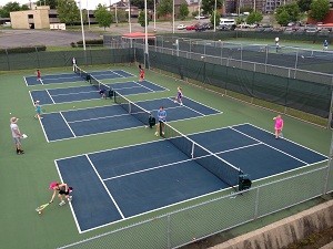 Overhead photo tournament kids playing
