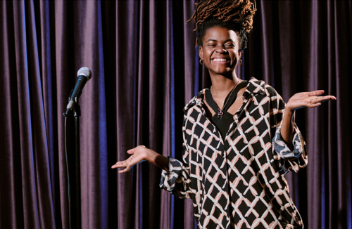 picture of young lady in theater show
