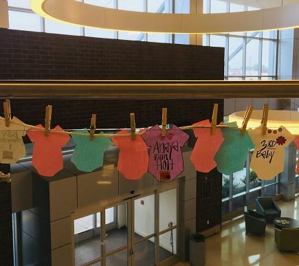 baby remembrance exhibit in Health Department lobby