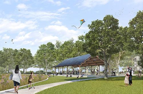 Artist rendering of park