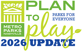 Metro Parks Plan to Play 2026 Update logo with green and blue text and park building graphic