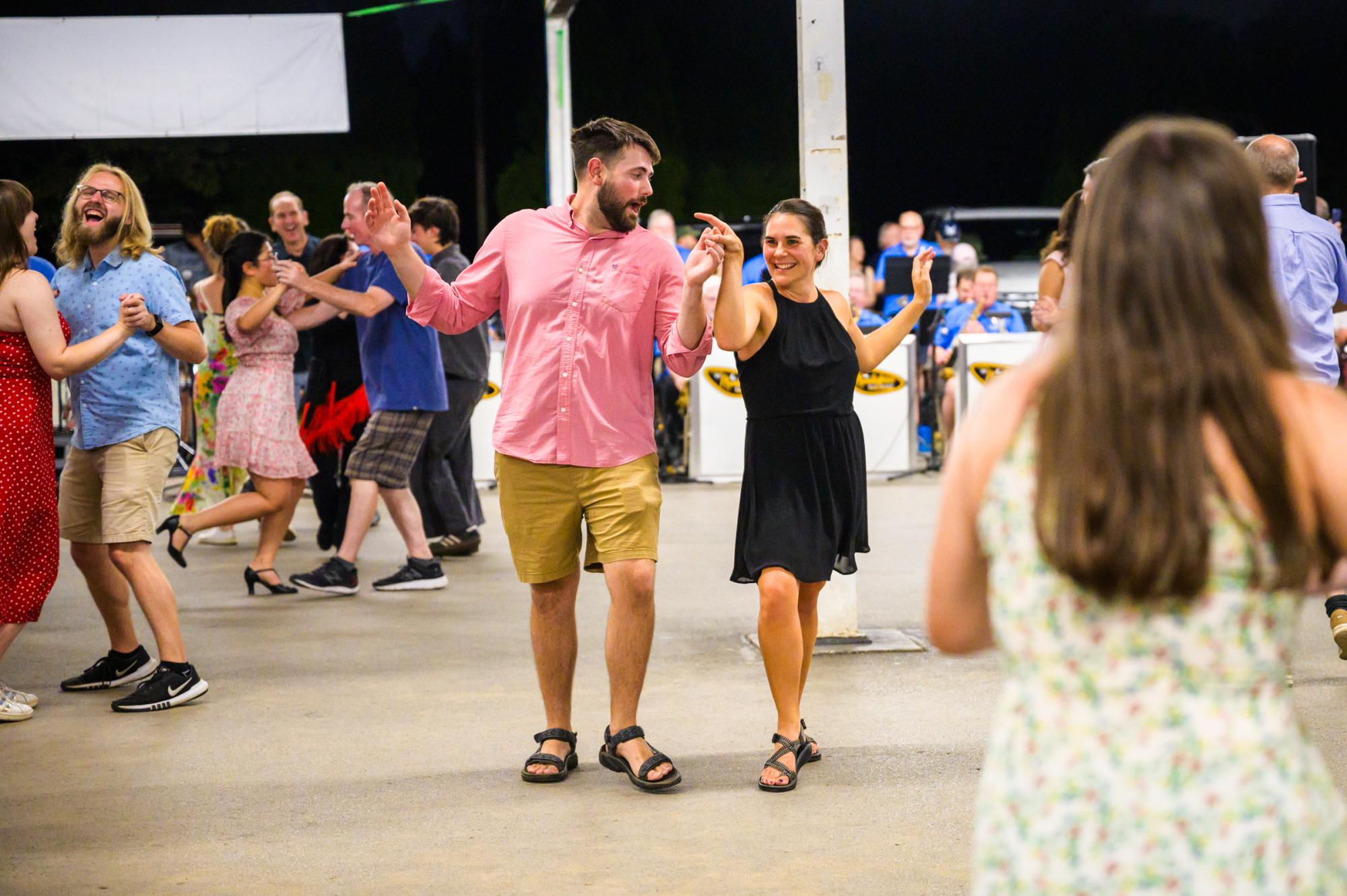 Couples dancing at the Big Band Dance 2024