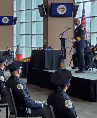 Chief Drake addresses Session 91 graduates