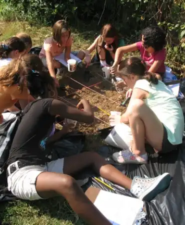 group of park visitors