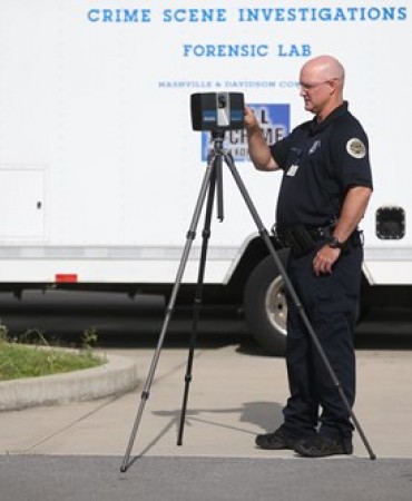Utilizing the FARO Scanner to capture a 3D map of crime scenes.