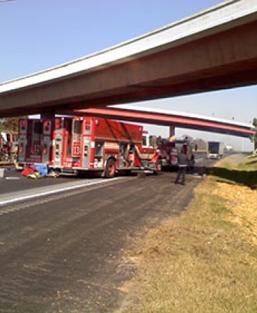 Hazardous Materials team clearing road