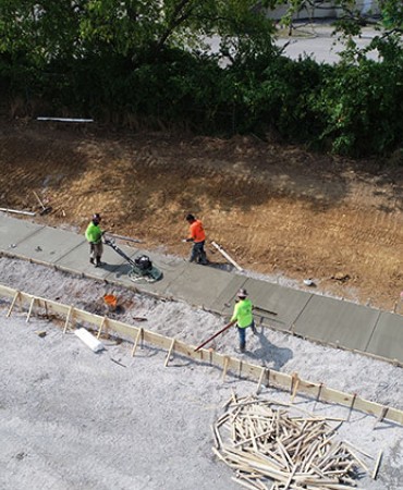 Madison Station Boulevard Sidewalk Concrete Pour, 2021