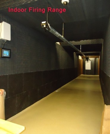 Indoor firing range.
