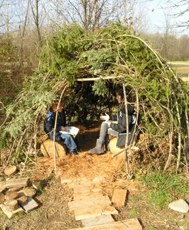 grass hut