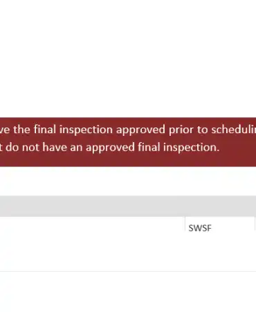 screenshot of epermits tool