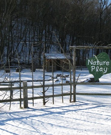 Nature Center in snow
