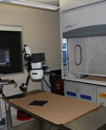 Gunshot residue (GSR) exam room.