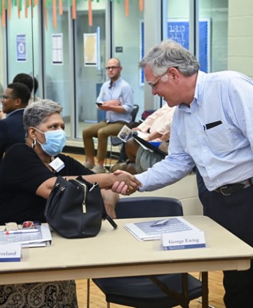 Mayor Shaking Hands with Participant