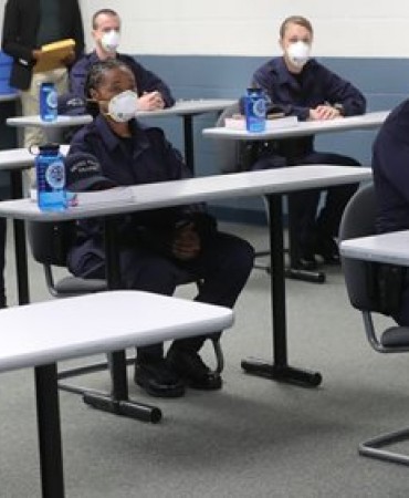 Police Academy trainees in classroom