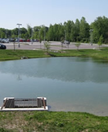 Wet Detention Pond Properly Maintained