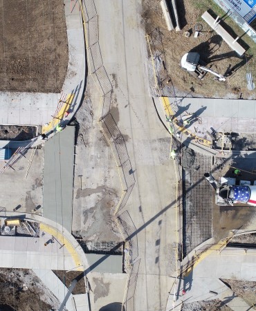 Madison Station Blvd & Madison Street crosswalk construction