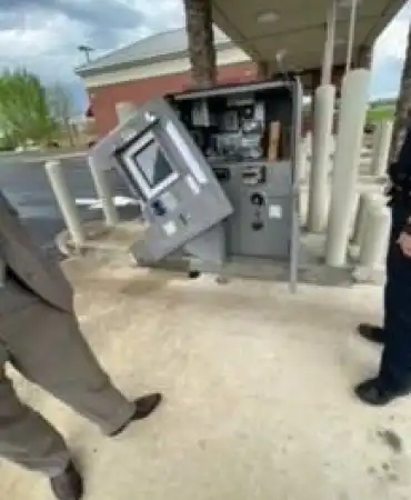Damaged ATM