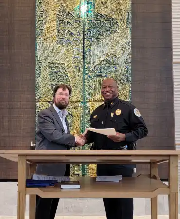 Rabbi Kullock and Chief Drake