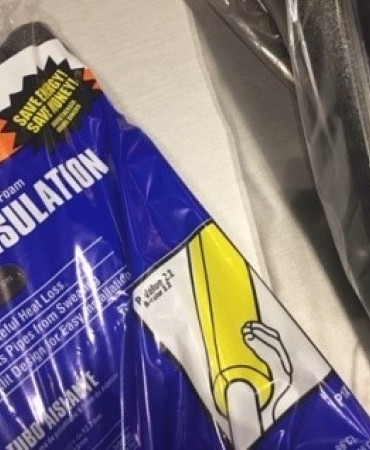 Water pipe insulation