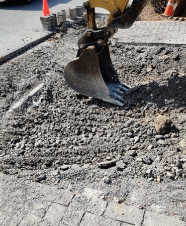 Maintenance of permeable pavers and the rock layer underneath.