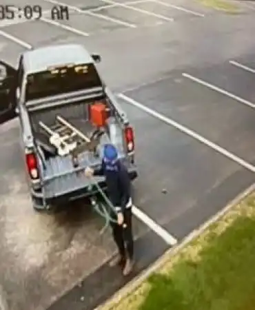 Suspect with pickup truck