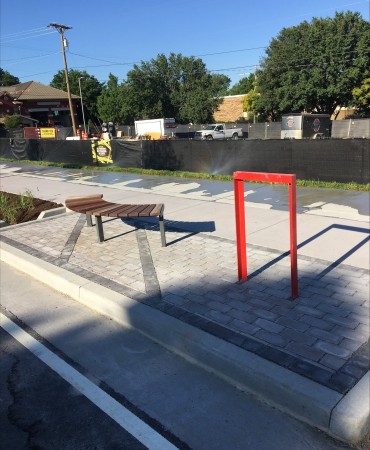 Sidewalk and Cycle Track Completed on Madison Station Blvd near Madison Street