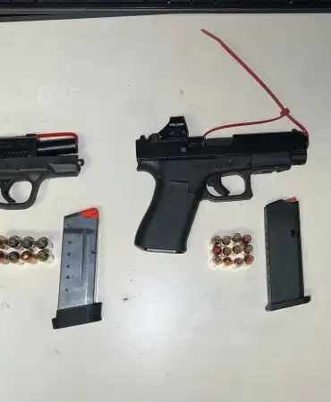 Recovered guns from stolen car