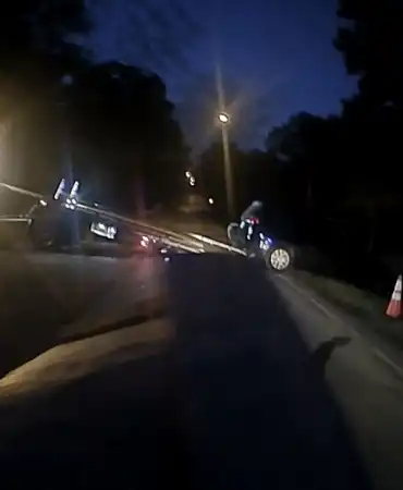 Minivan in ditch