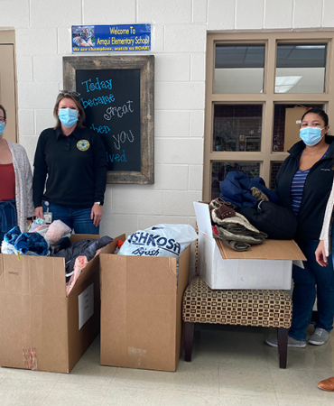 Volunteers at Amqui Coat Drive event