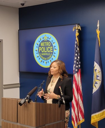 Dr. Battle at School Security News Conference