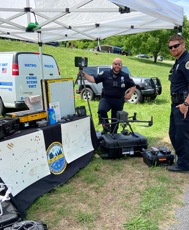 Forensic Services Division employees at event