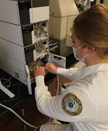 Instrument Maintenance on the LCMSMS. These instruments are used for drug screening and quantitation.