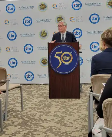 Mayor John Cooper Speaks at  News Conference at Tennessee Board of Regent