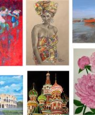 collage showing different types of artwork