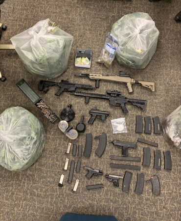 Recovered drugs and guns