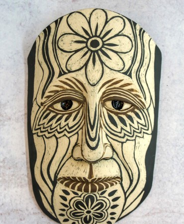 ceramic mask by Cheryl Benus