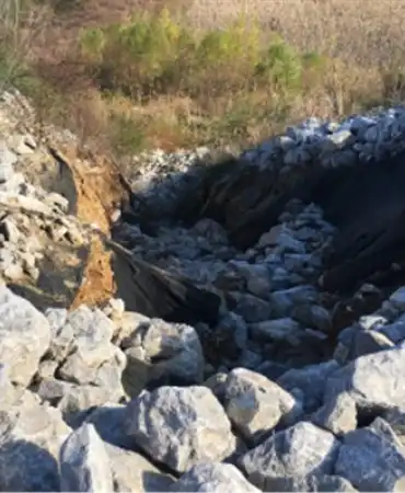 Eroded Forebay