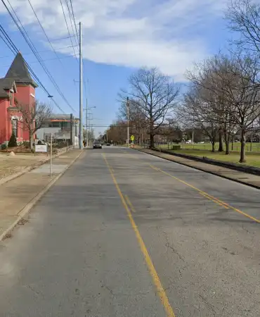 Existing conditions of Woodland St between S 5th St and S 10th St