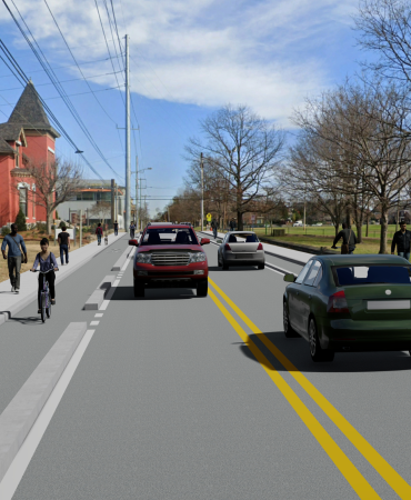 Proposed design on Woodland Street between S 5th St and s 10th St