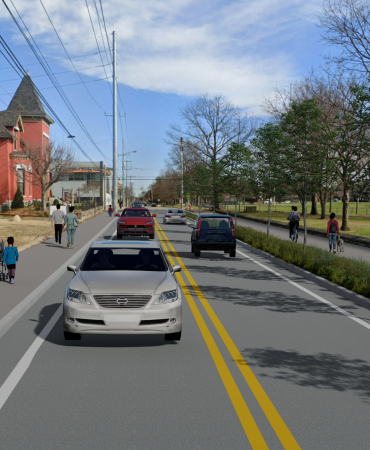 Proposed design on Woodland St between S 5th St and S 10th St