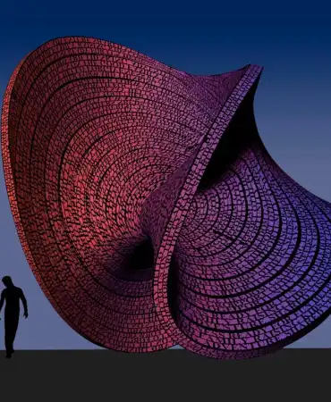 Photo: Artistic rendering of monumental sculpture, Loqui, by Blessing Hancock, currently being installed at The Fairgrounds Nashville.