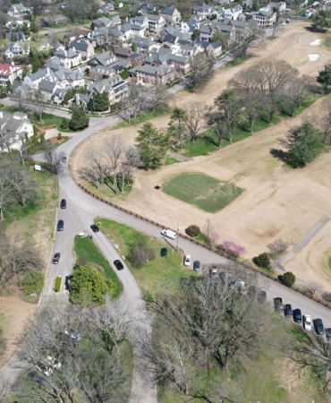 aerial view of the Belle Meade Highlands area